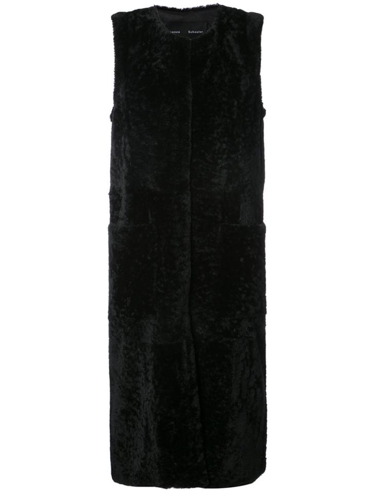 Proenza Schouler Sleeveless Fitted Coat - Black
