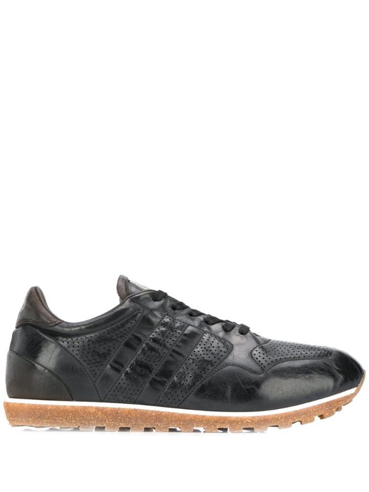 Alberto Fasciani Perforated Detail Sneakers - Black