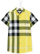 Burberry Kids House Check Shirt, Boy's, Size: 14 Yrs, Yellow