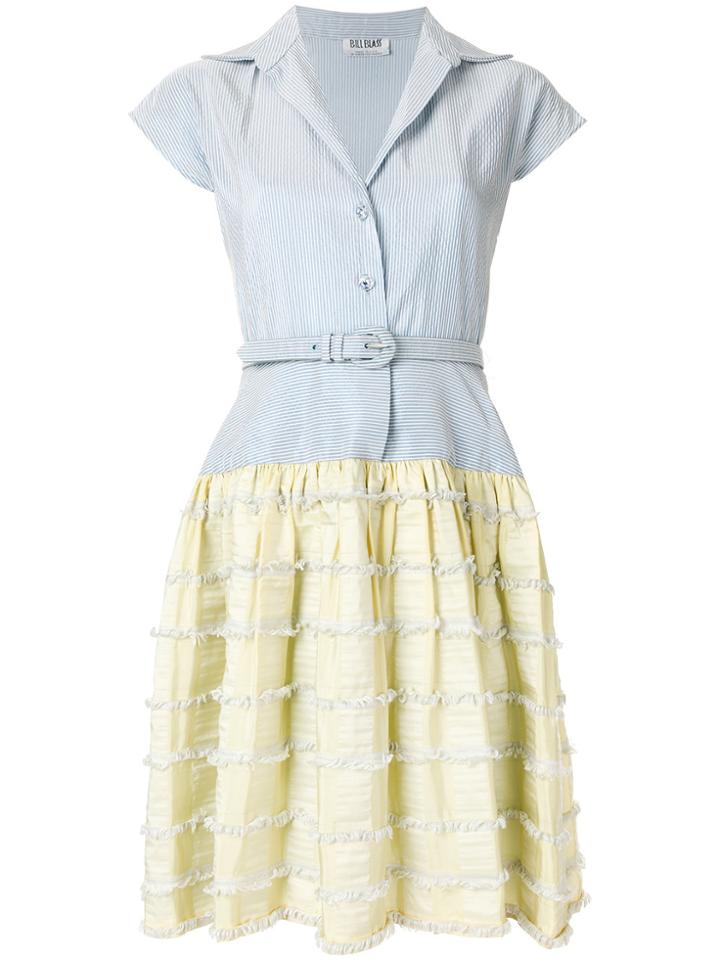 William Vintage Striped Belted Dress - Blue