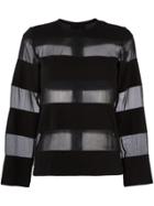 Comme Des Garçons Vintage Sheer Stripe Jumper - Black