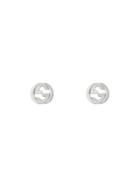 Gucci Interlocking G Earrings In Silver - Metallic