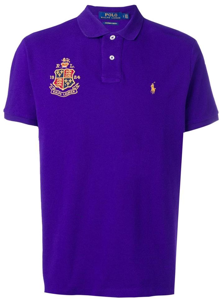 Polo Ralph Lauren Crest Logo Polo Shirt - Purple