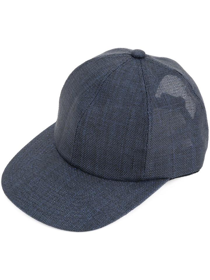 Kijima Takayuki - Semi-sheer Cap - Men - Paper - One Size, Blue, Paper
