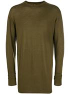 Rick Owens Longline Sweater - Green