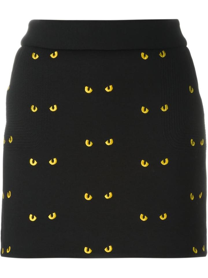 Zoe Karssen Embroidered Eyes Mini Skirt