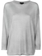 Avant Toi - Flared Knitted Top - Women - Silk/cashmere - L, Grey, Silk/cashmere