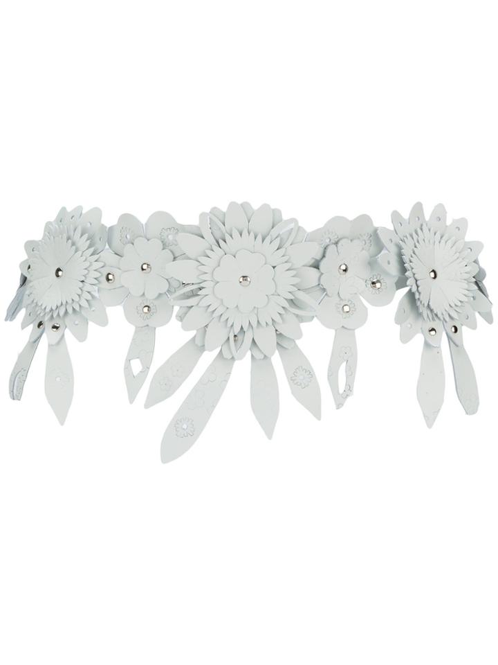 P.a.r.o.s.h. Floral Belt - White