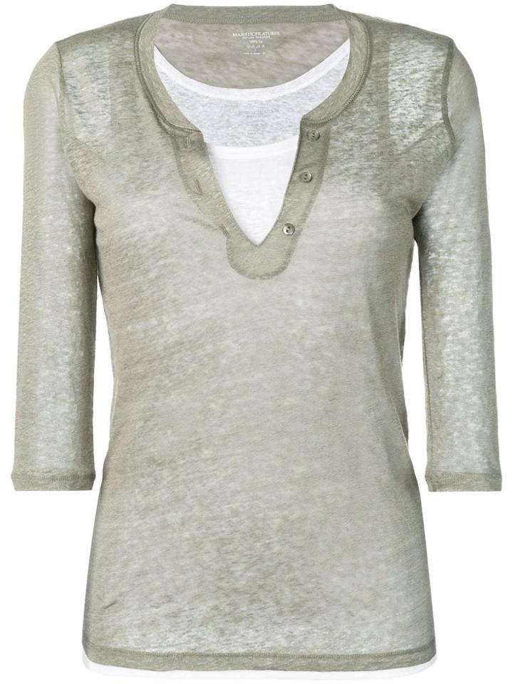 Majestic Filatures Layered T-shirt - Green