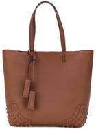 Tod's Embossed Detailing Shopping Bag - Brown