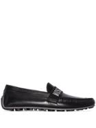 Moschino Logo-print Leather Loafers - Black