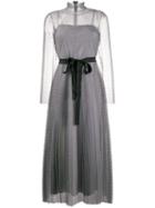 Red Valentino High Neck Tulle Dress - Grey