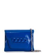 Casadei Embossed Chain Clutch - Blue