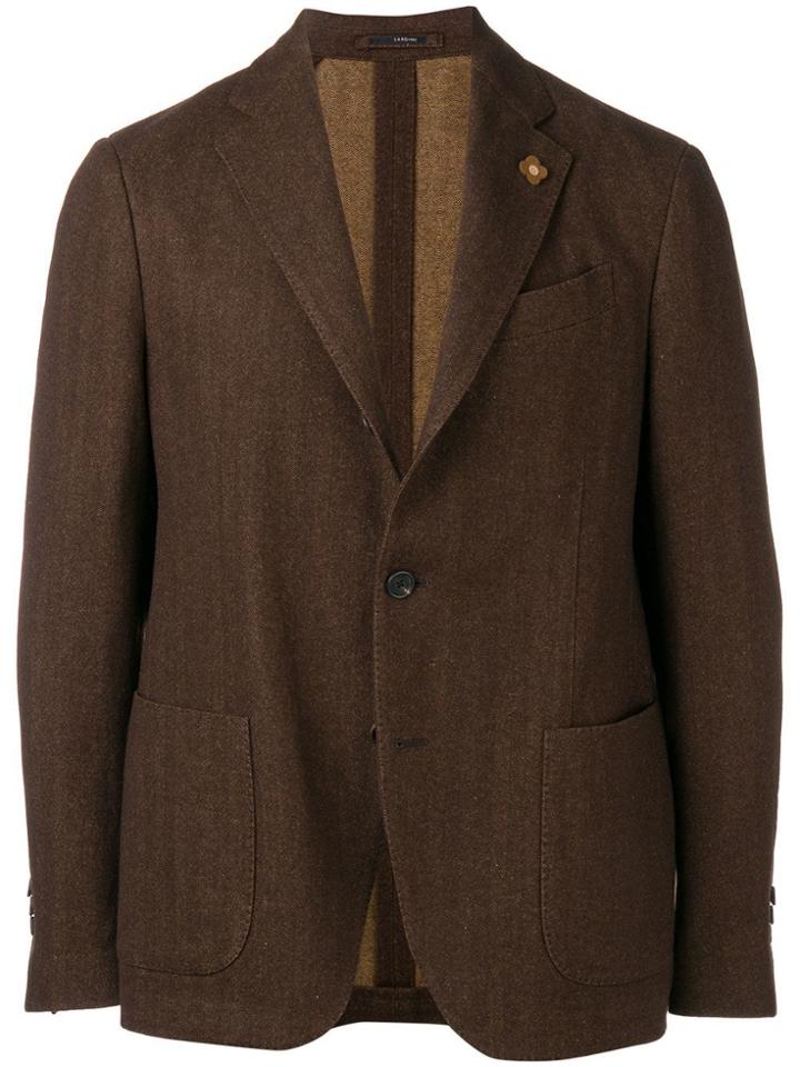 Lardini Classic Single-breasted Blazer - Brown