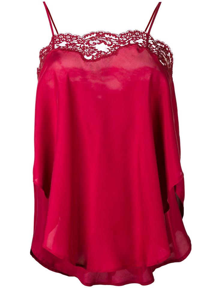 Mes Demoiselles - Shift Tank Top - Women - Silk/cotton/polyamide - 36, Red, Silk/cotton/polyamide