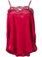 Mes Demoiselles - Shift Tank Top - Women - Silk/cotton/polyamide - 36, Red, Silk/cotton/polyamide