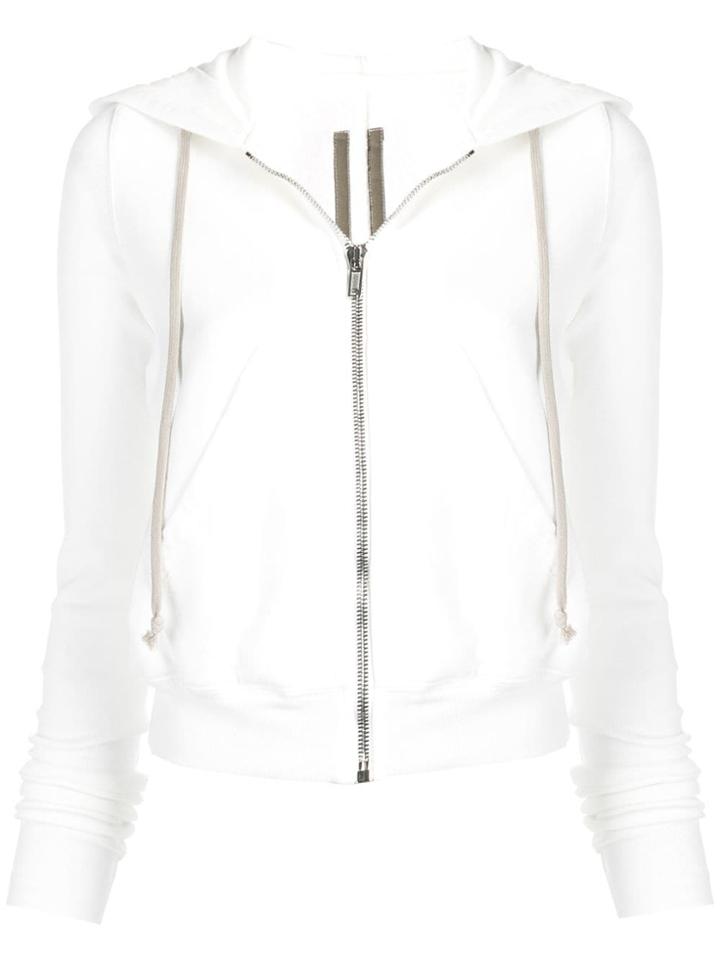 Rick Owens Drkshdw Drawstring Fitted Hoodie - White