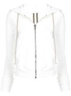 Rick Owens Drkshdw Drawstring Fitted Hoodie - White