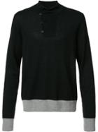 Maison Margiela - Elbow Patch Jumper - Men - Linen/flax/calf Leather/wool - M, Black, Linen/flax/calf Leather/wool