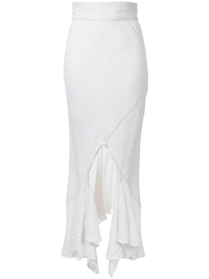 Kitx Spiral Hem Skirt, Women's, Size: 12, White, Linen/flax
