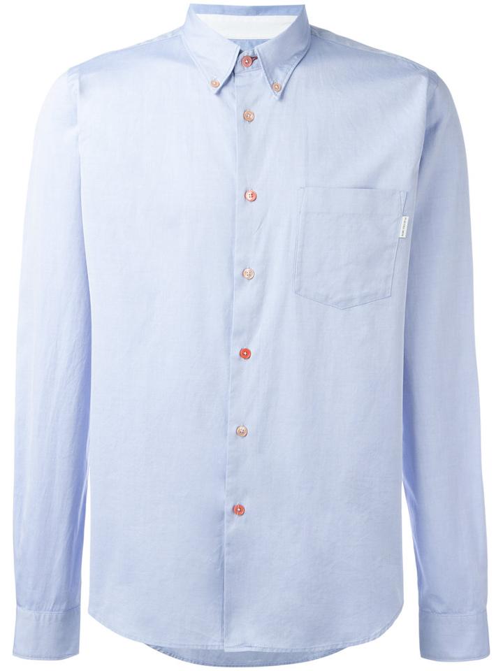 Ps By Paul Smith Plain Shirt, Men's, Size: Medium, Blue, Cotton