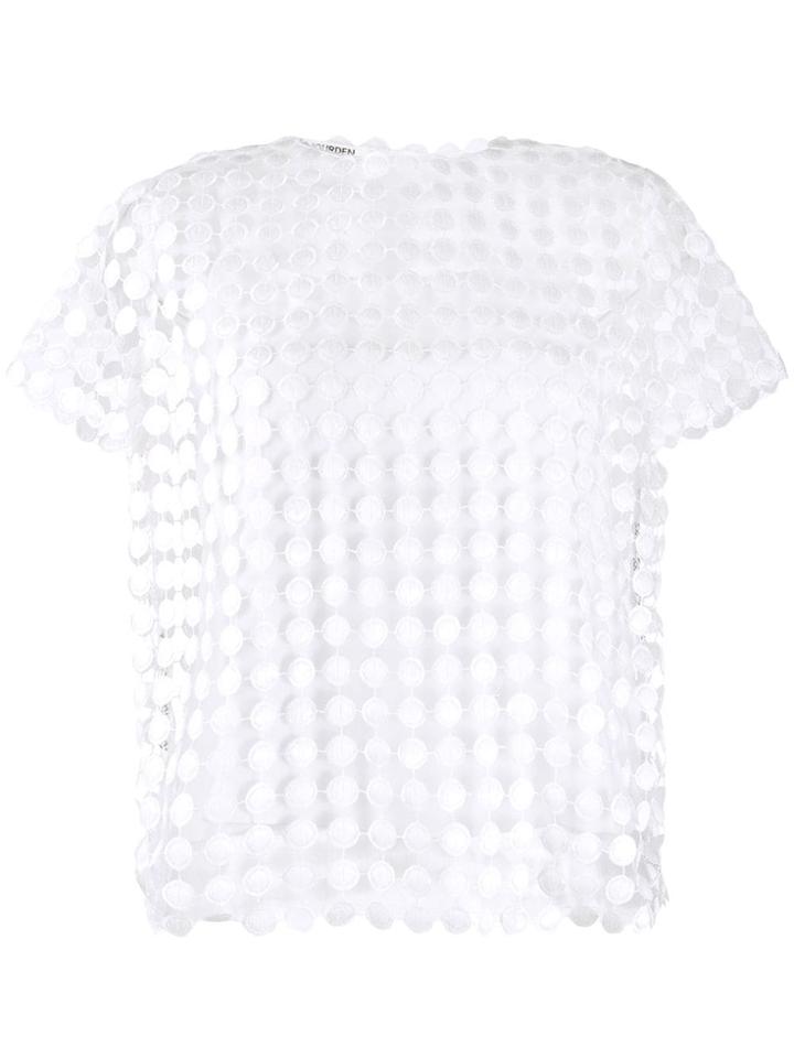 Jourden Dot Embroidered Blouse - White