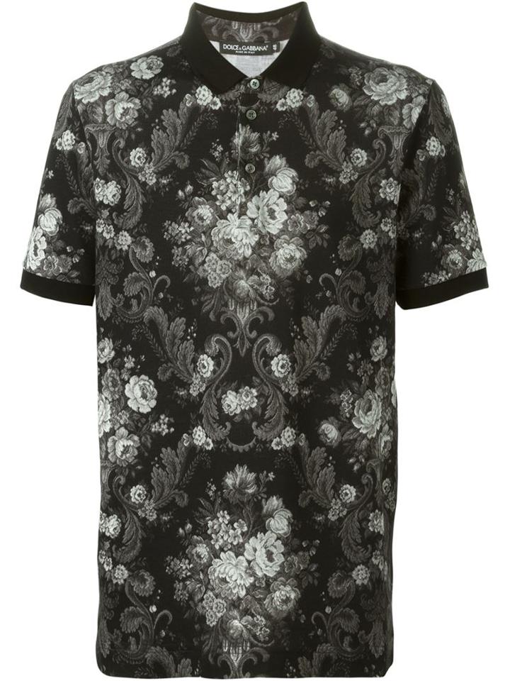 Dolce & Gabbana Floral Baroque Printed Polo Shirt