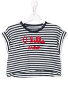 Mc2 Saint Barth Kids Graphic Print Cropped T-shirt - White