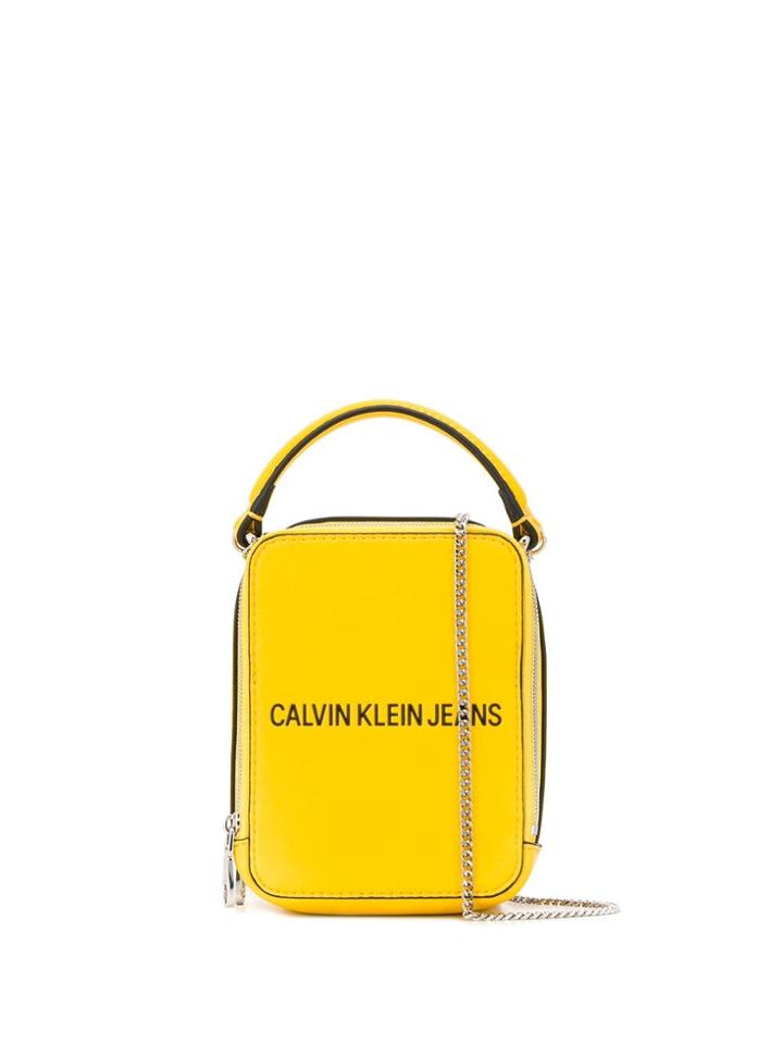 Ck Calvin Klein Chunky Chain Hanging Tote - Yellow