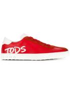 Tod's Logo Detail Sneakers - Red