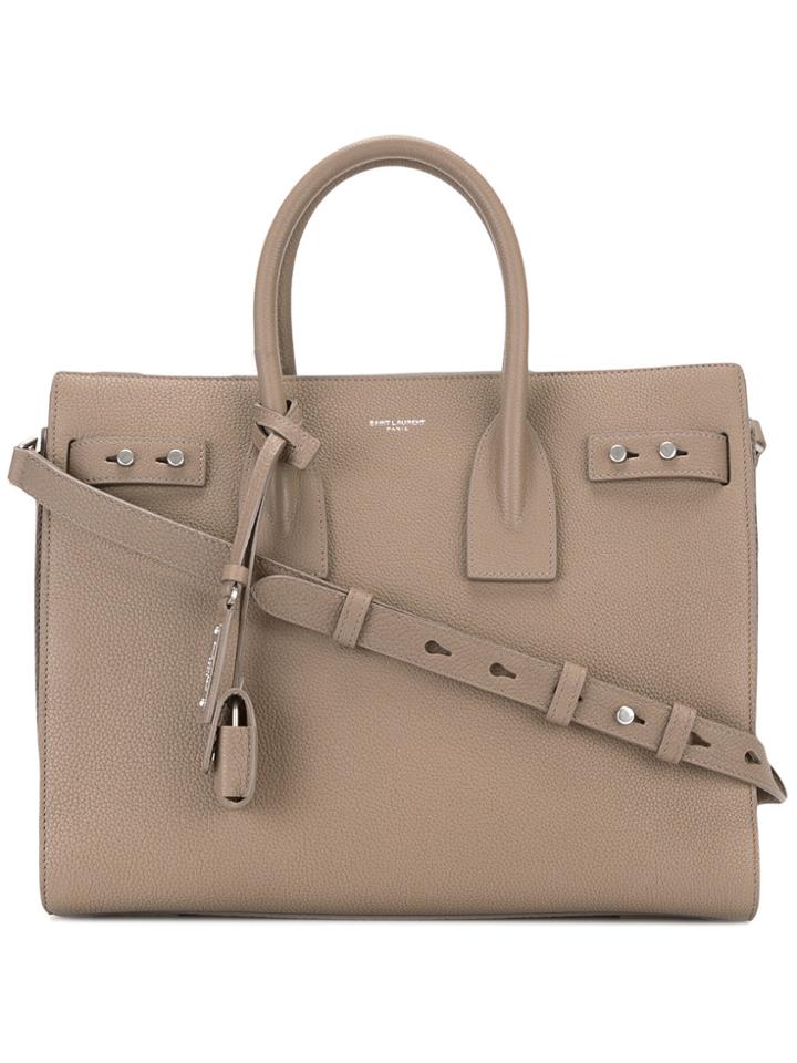 Saint Laurent Small Sac De Jour Tote - Nude & Neutrals
