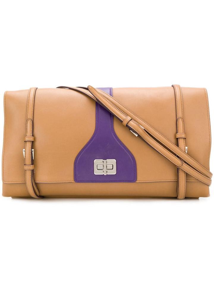 Prada Pre-owned Buckled Shoulder Bag - Neutrals
