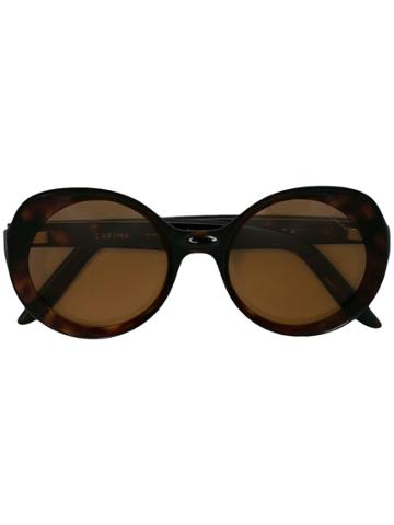 Lapima Round Frame Sunglasses - Brown