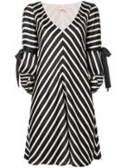 Liu Jo Striped Flared Dress - Black