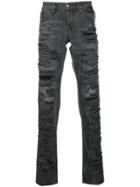 Philipp Plein Ripped Skinny Jeans - Grey