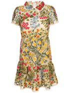 Red Valentino Embroidered Applique Dress - Nude & Neutrals
