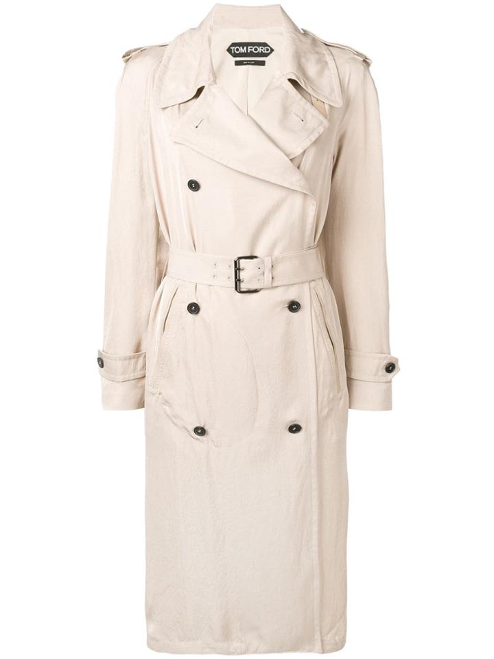 Tom Ford Double Breasted Trench Coat - Neutrals