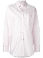 Maison Margiela Striped Print Shirt, Women's, Size: 42, White, Cotton