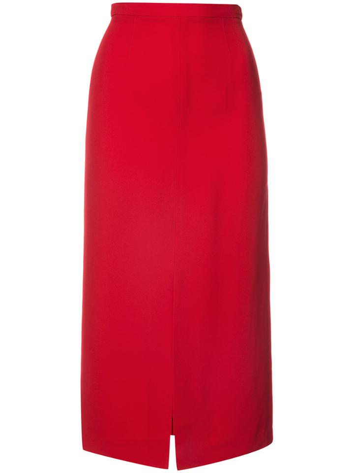 Tome Midi Pencil Skirt - Red