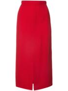 Tome Midi Pencil Skirt - Red