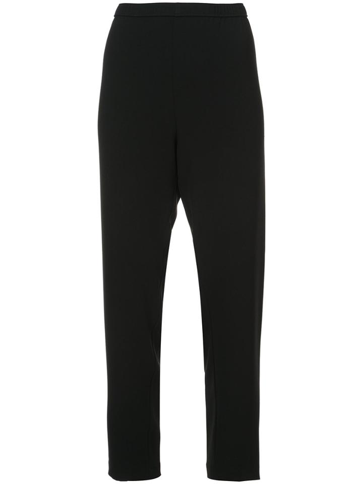 Peter Cohen High-waisted Tapered Trousers - Black
