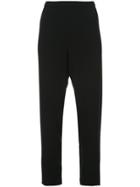 Peter Cohen High-waisted Tapered Trousers - Black