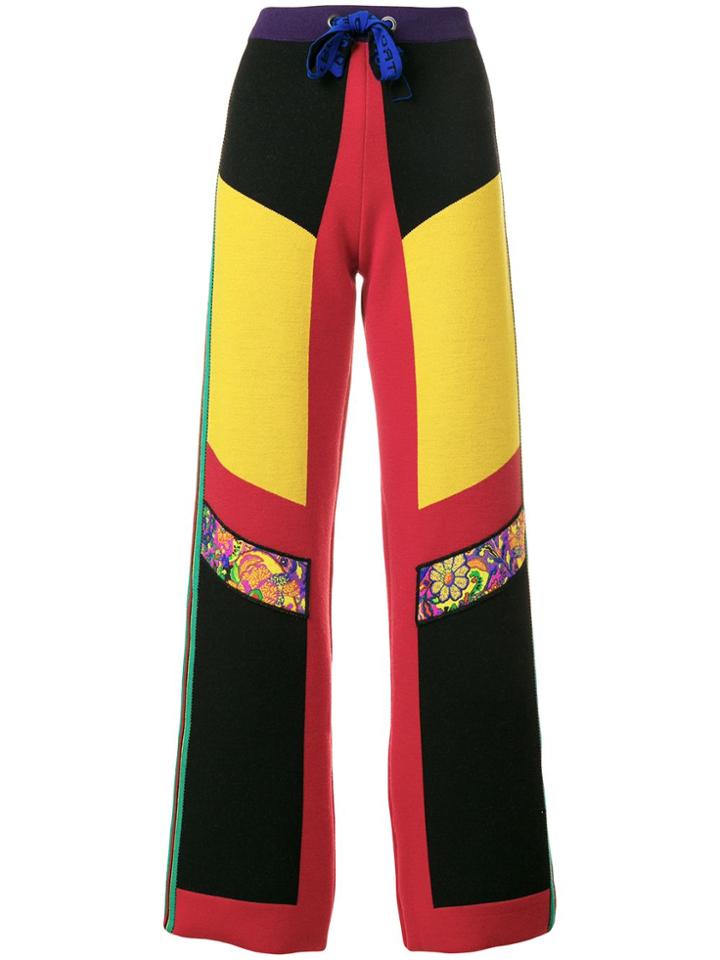 Etro Block-colour Panel Trousers - Yellow & Orange