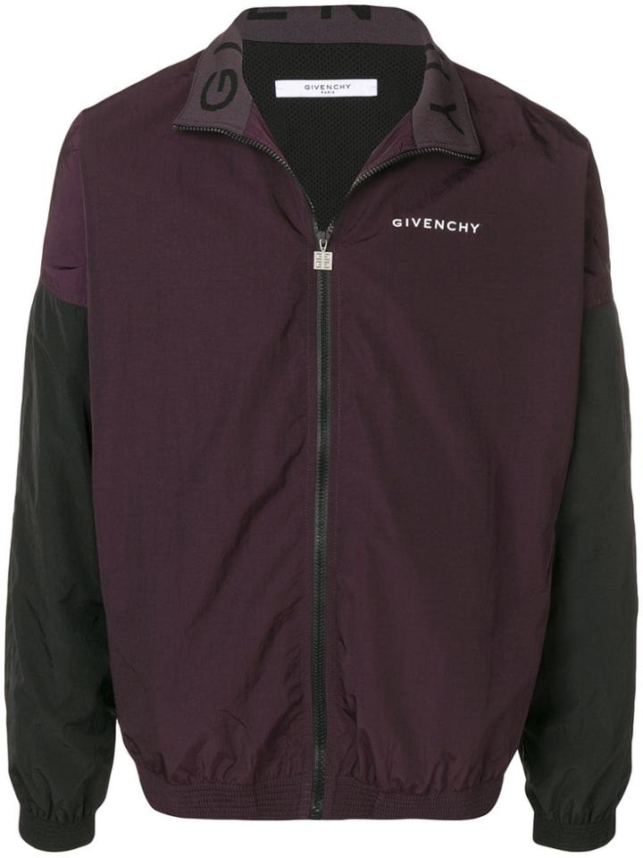 Givenchy Logo Print Jacket - Purple