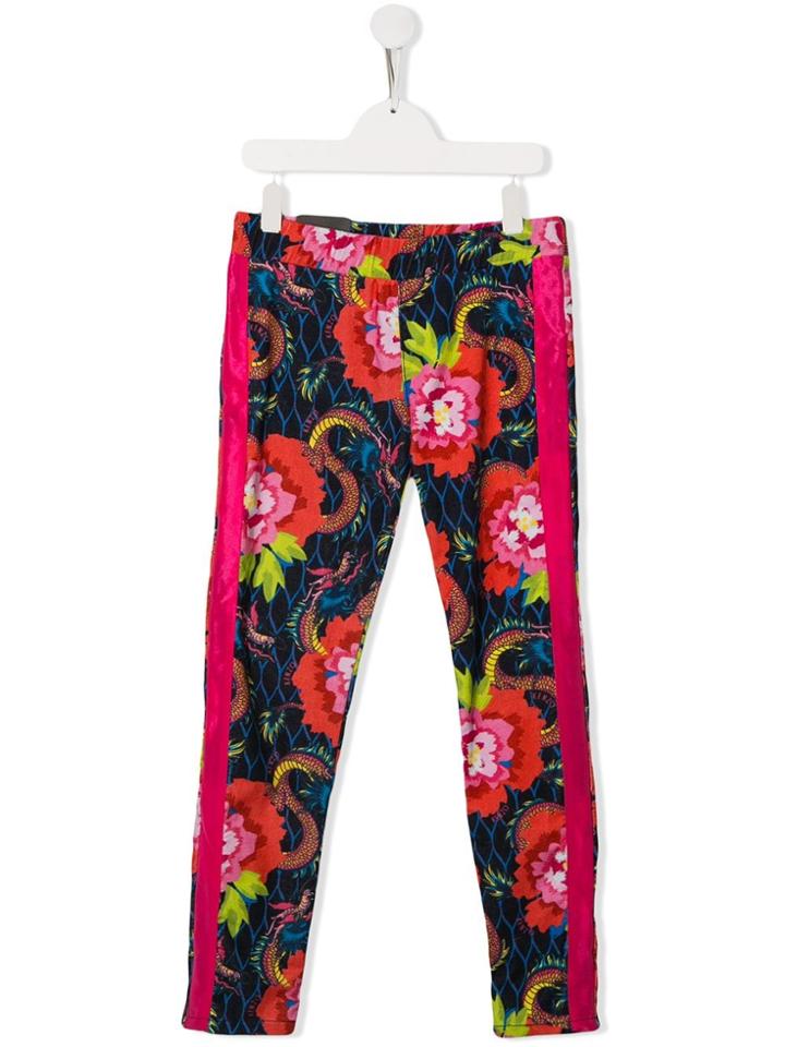 Kenzo Kids Teen Floral Print Leggings - Black