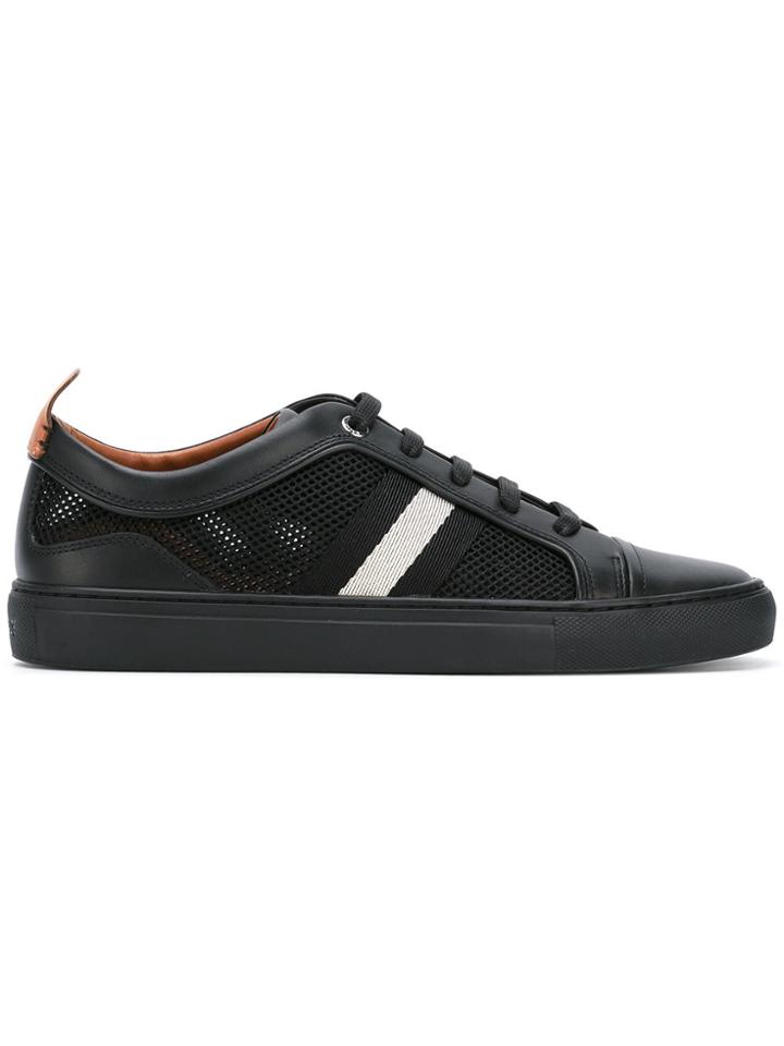 Bally Contrast Stripe Sneakers - Black