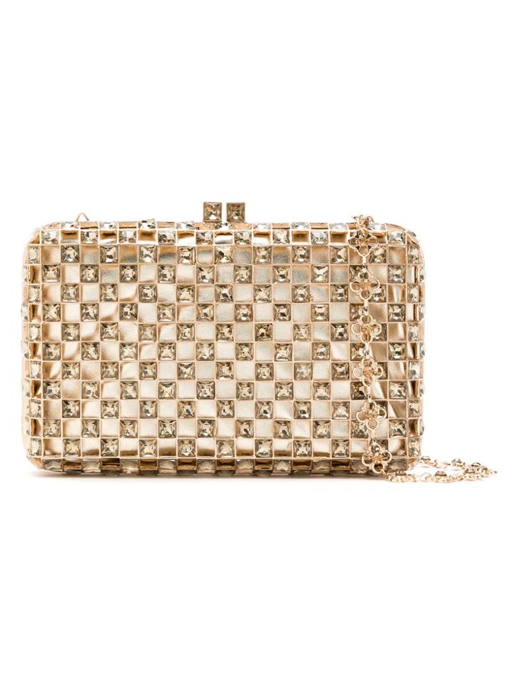 Isla Embellished Clutch - Yellow & Orange