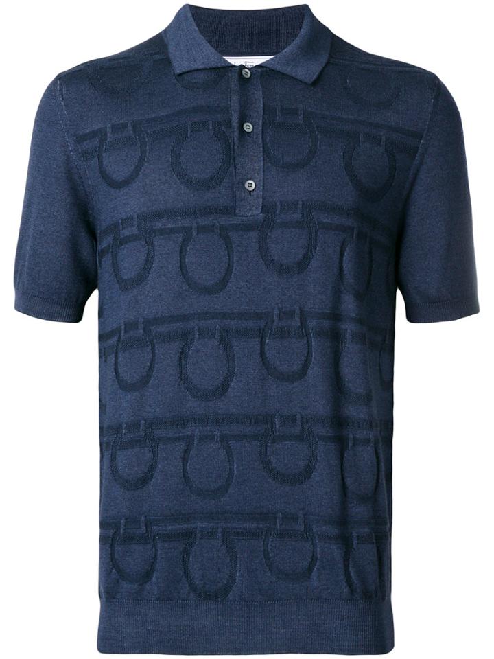 Salvatore Ferragamo Gancio Polo Shirt - Blue