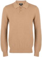 A.p.c. Knitted Polo Shirt - Nude & Neutrals