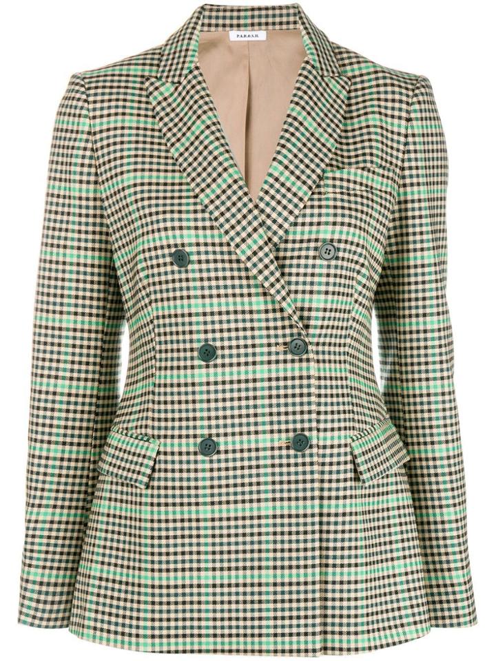 P.a.r.o.s.h. Checkered Print Jacket - Neutrals